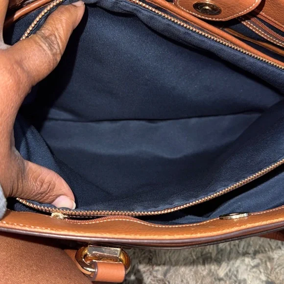 Cole Haan Brown Textured pebbled Leather work/everyday bag - Picture 5 of 13